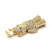 Rack Plating Brass Micro Pave Cubic Zirconia Pendants KK-E072-29G-4