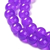 Baking Paint Imitation Jade Glass Round Bead Strands X1-DGLA-Q021-8mm-27-3