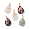 Gemstone Pendants PALLOY-JF03077-1