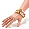 Chunky Acrylic Tube Beads Stretch Bracelets Set for Girl Women BJEW-JB07319-6