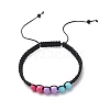 Acrylic Braided Bead Bracelet BJEW-JB08546-1