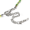 Glass Beaded Necklace NJEW-Z029-05T-3