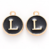 Golden Plated Alloy Charms LS-X-ENAM-S118-02L-1