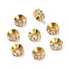 Brass Rhinestone Spacer Beads RSB093-1G-1