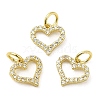 Brass Pave Cubic Zirconia  Pendants KK-Z028-09G-1