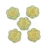 Baking Paint and Golden Metal Enlaced Glass Beads DGLA-T004-09C-1