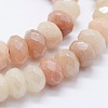 Electroplated Natural Imitation Sunstone Gemstone Beads Strands G-G750-01-5x8mm-3