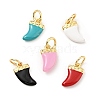 Brass Enamel Charms KK-G416-37G-1