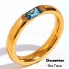 304 Stainless Steel Pave Cubic Zirconia Finger Rings FS-WG61B2A-34-1