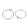 Ion Plating(IP) 316L Surgical Stainless Steel Hoop Earring Findings STAS-G130-03M-21MM-2