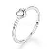 Simple 925 Silver Heart Finger Ring DZ1793-2-1