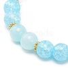 Synthetic Crackle Quartz & Natural Yellow Jade Beaded Stretch Bracelet BJEW-JB08527-02-6