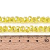 Electroplate Transparent Glass Beads Strands EGLA-N022-04A-D19-4