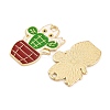 Plant & Animal Alloy Enamel Pendants FIND-N005-05B-G-2