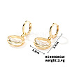 Fashionable Ring Brass Cubic Zirconia Hoop Earrings for Women GD5686-1-1