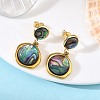 304 Stainless Steel Dangle Stud Earring for Women EJEW-JE07349-1