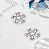 2Pcs 1-Hole Alloy Buttons BUTT-LP0001-17-1