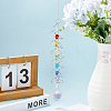Glass Round Suncatchers Hanging Ornaments HJEW-WH20012-01-4