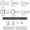 CHGCRAFT 120Pcs 10 Style Sew on Rhinestone RGLA-CA0001-10-2