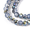 Electroplate Glass Beads Strands EGLA-A034-J4mm-S07-3