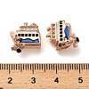 Alloy Enamel European Beads FIND-Q115-05RG-3