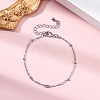 Brass Cable Chain Bracelets for Women BJEW-G735-20P-1