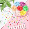 1302Pcs 7 Colors Flat Round Handmade Polymer Clay Beads CLAY-CJ0001-72-6