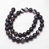 Natural Black Agate Bead Strands G-K166-12-6mm-03-2