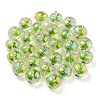 UV Plating Rainbow Iridescent Acrylic Beads OACR-A014-02F-3