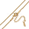 Ion Plating(IP) 201 Stainless Steel Chain Necklaces NJEW-P309-25G-1