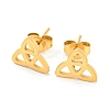 304 Stainless Steel Stud Earrings EJEW-P235-01G-1