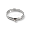 304 Stainless Steel Open Cuff Rings Findings STAS-K278-03P-2