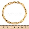 304 Stainless Steel Oval Link  Chain Bracelets for Women Men BJEW-F488-49A-G-5