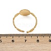 Oval 304 Stainless Steel Enamel Cuff Rings for Women RJEW-G355-01G-7