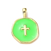 Brass Enamel Pendants KK-G417-01LG-03-1