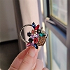 Flower Basket Rhinestone Brooch PW-WG6DF7D-01-3