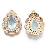 Brass Micro Pave Cubic Zirconia Pendants KK-R111-005-A05-2