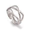 Non-Tarnish 304 Stainless Steel Cuff Rings RJEW-G285-40P-1