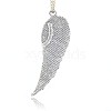 Antique Silver Plated Alloy Wing Big Pendants LS-ALRI-N019-05-2