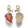 Brass Enamel Charms KK-K234-09-3