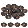 20Pcs Resin Buttons BUTT-LP0001-06-1