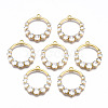 Brass Micro Pave Clear Cubic Zirconia Pendants KK-Q277-045-NF-1