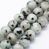 Natural Sesame Jasper/Kiwi Jasper Beads Strands G-I199-29-6mm-1