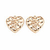 Brass Micro Pave Clear Cubic Zirconia Pendants KK-S364-184-1