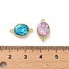 Brass Pendants with Synthetic Opal KK-A239-01B-G-3