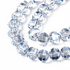 Electroplate Transparent Glass Beads Strands EGLA-N002-30-F01-3