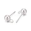 925 Sterling Silver Stud Earring Findings STER-S002-50-2