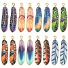 16Pcs 8 Styles Alloy Enamel Pendants FIND-FS0002-69-1