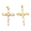 Rack Plating Brass Micro Pave Cubic Zirconia Pendants X-KK-A185-36G-2