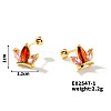 Exquisite Brass Cartilage Earrings with Zirconia IF4519-3-1